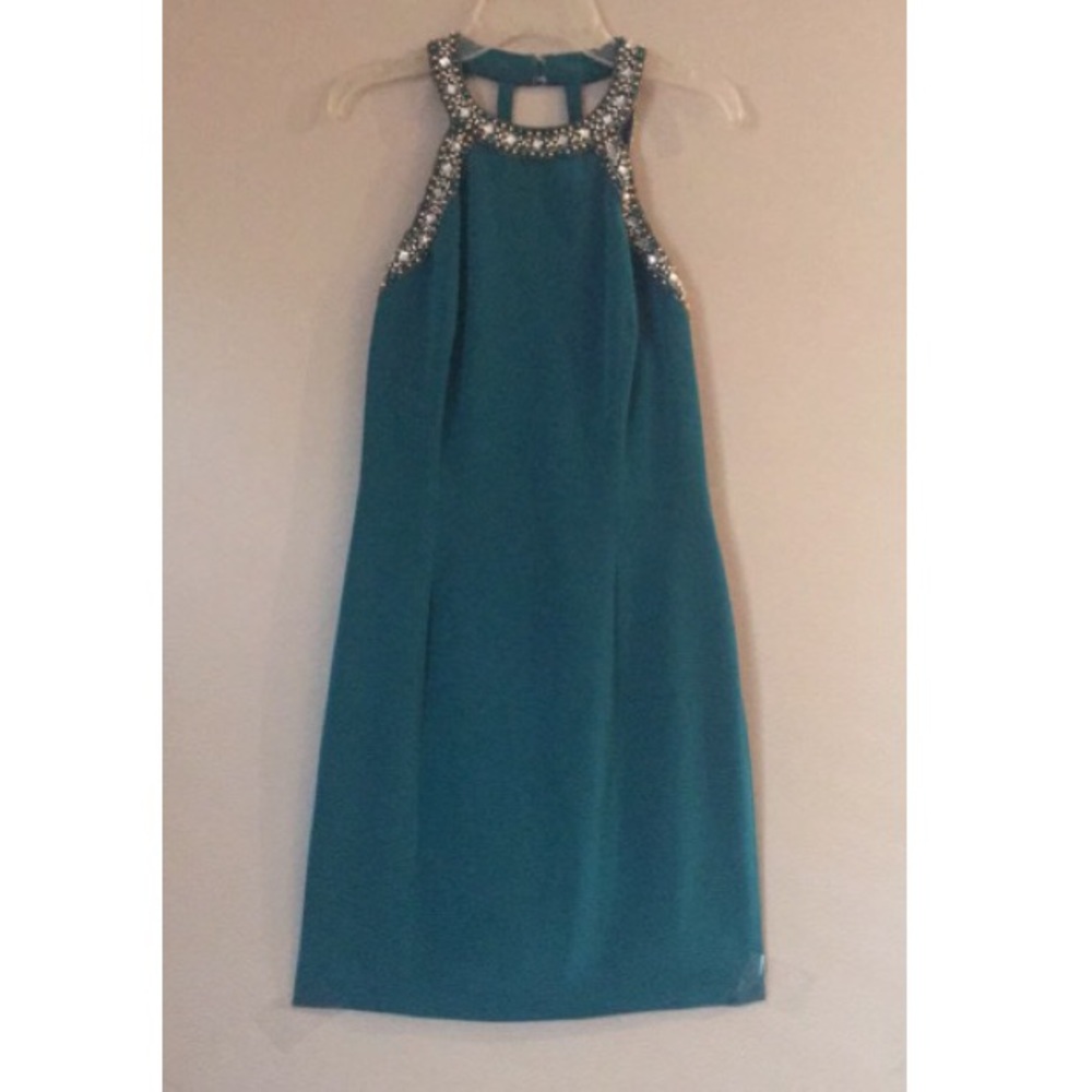 BlackTie Rhinestone Collar Dress
